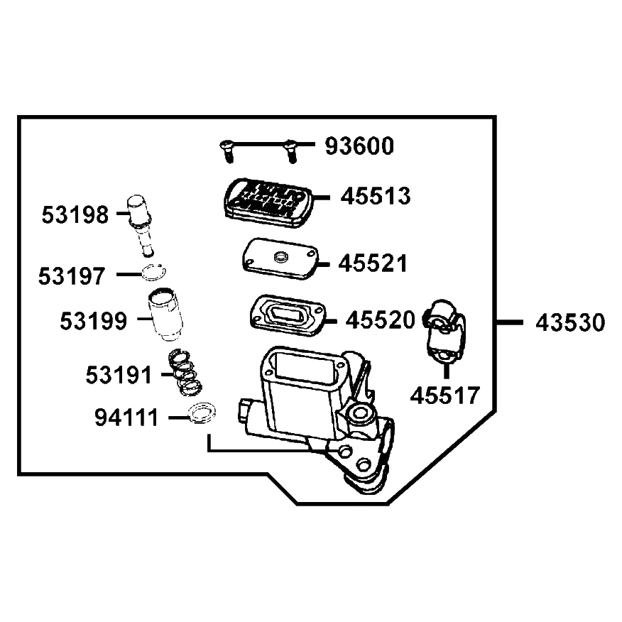 43530-PWA6-305 CYLINDER SET RR MASTER — diagram cutout