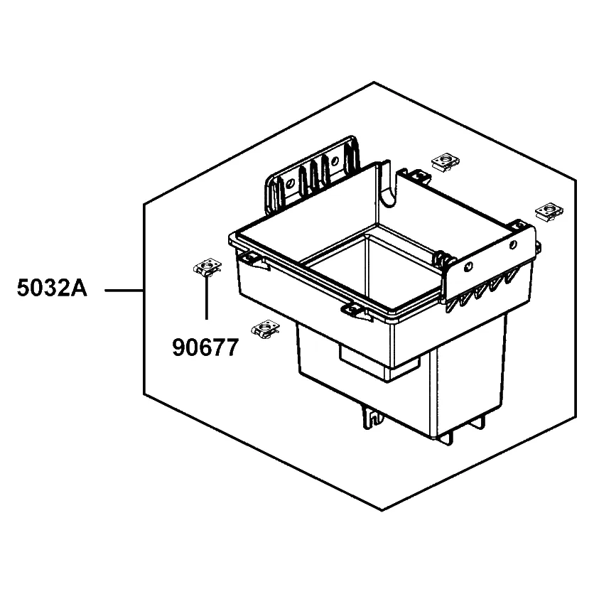 5032A-ALE8-E00-N1R CASE ASS'Y BATTERY (Black) — diagram cutout