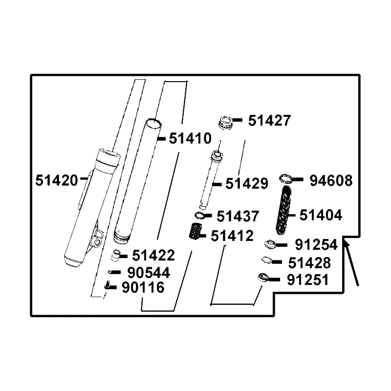 51400-AEA7-M30-N8A FORK ASSY FR R — diagram cutout