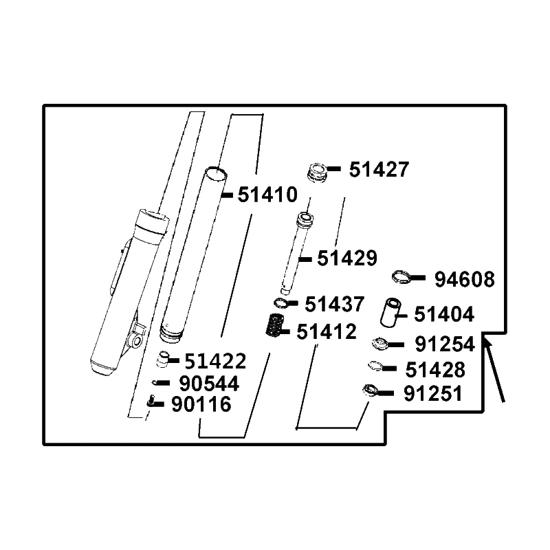 51400-AEA7-M30-NEA FORK ASSY FR R — diagram cutout