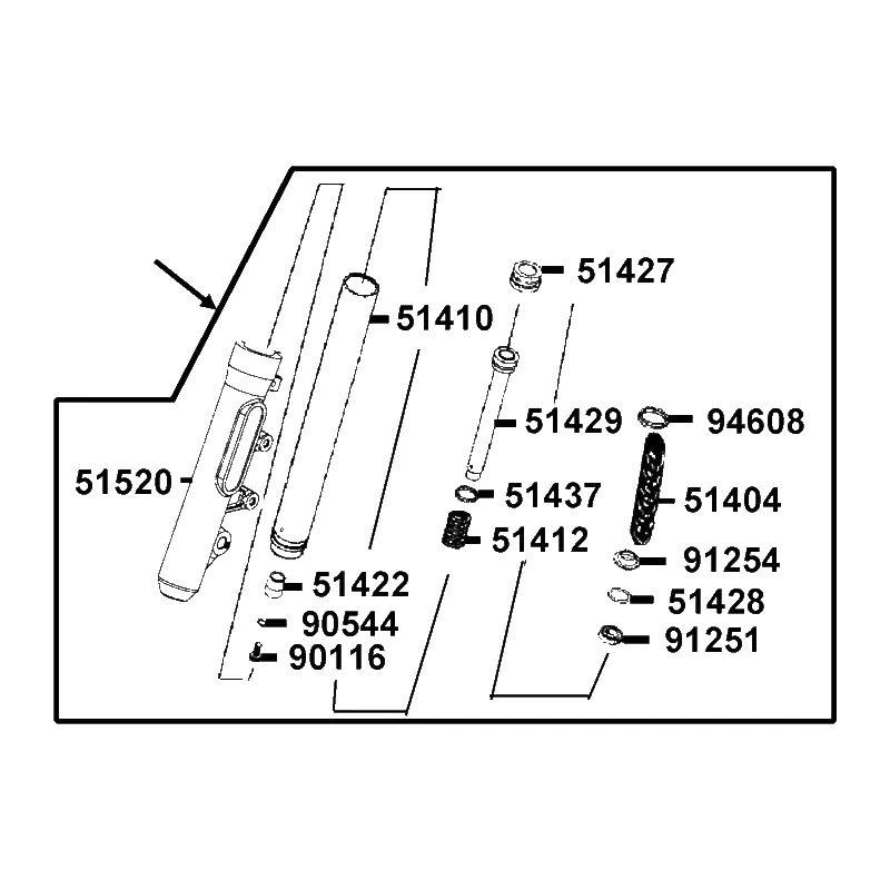 51500-AEA7-M30-N8A FORK ASSY FR L — diagram cutout