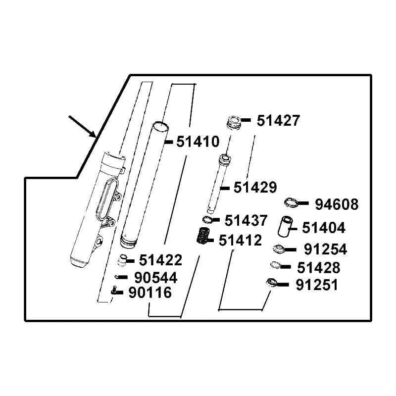 51500-AEA7-M30-NEA FORK ASSY FR L — diagram cutout