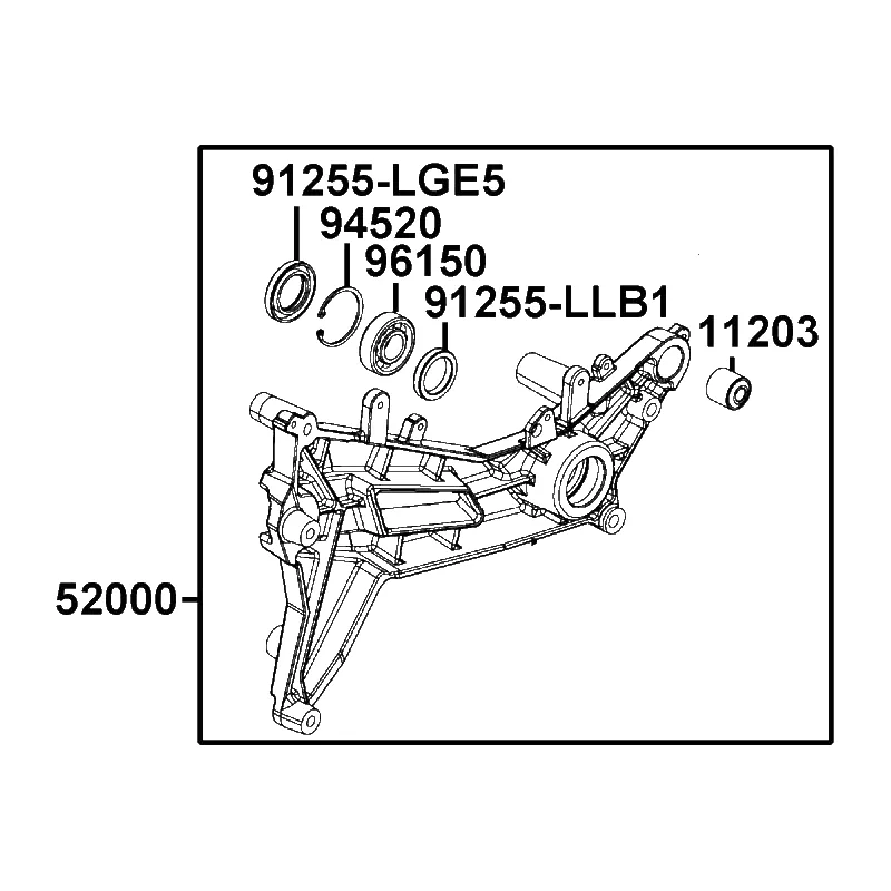 52000-ABD2-C00 FORK ASSY, RR — diagram cutout