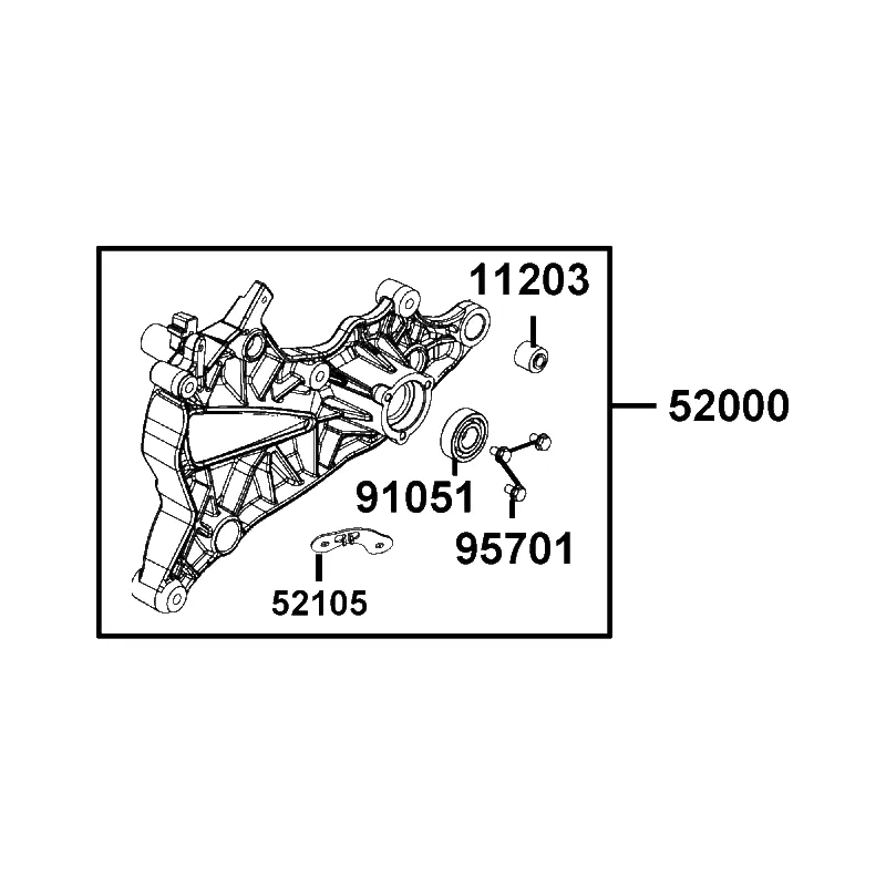 52000-AEA7-E10 FORK ASSY RR — diagram cutout