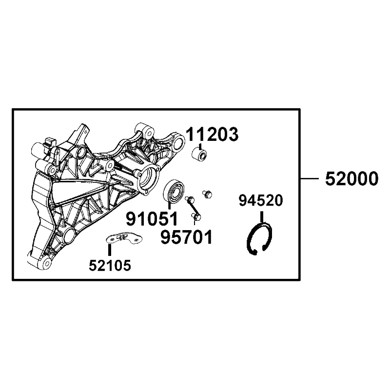 52000-AEA7-E10-N1A FORK ASSY RR — diagram cutout
