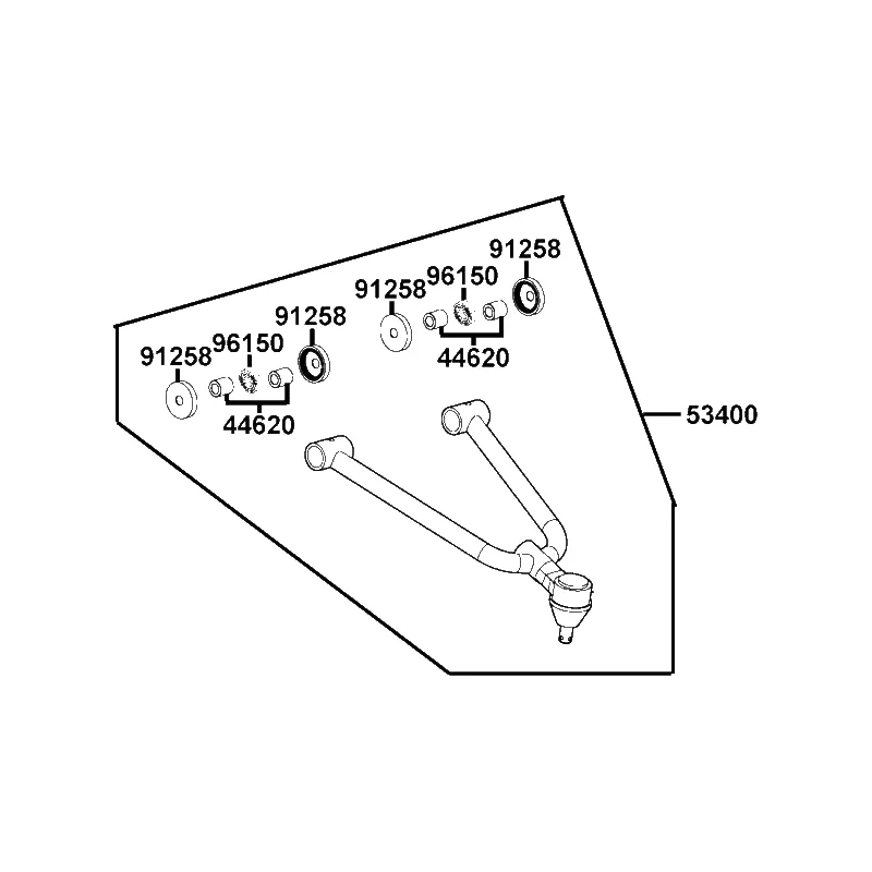 53400-LEC1-700-MBS ARM ASSY R UP SWING — diagram cutout