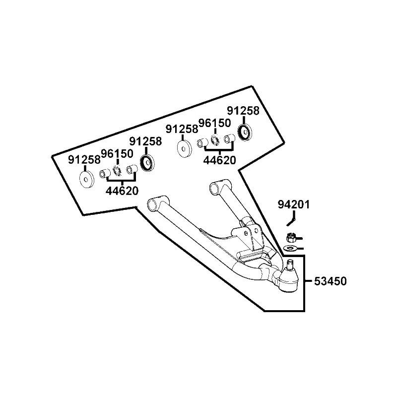 53450-LEC1-700-J3S ARM ASSY R LOW SWING — diagram cutout