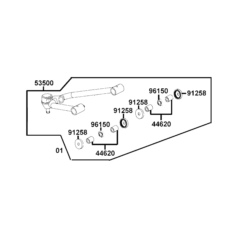 53500-PWA2-900-MAS ARM ASSY LEFT UP SWING — diagram cutout