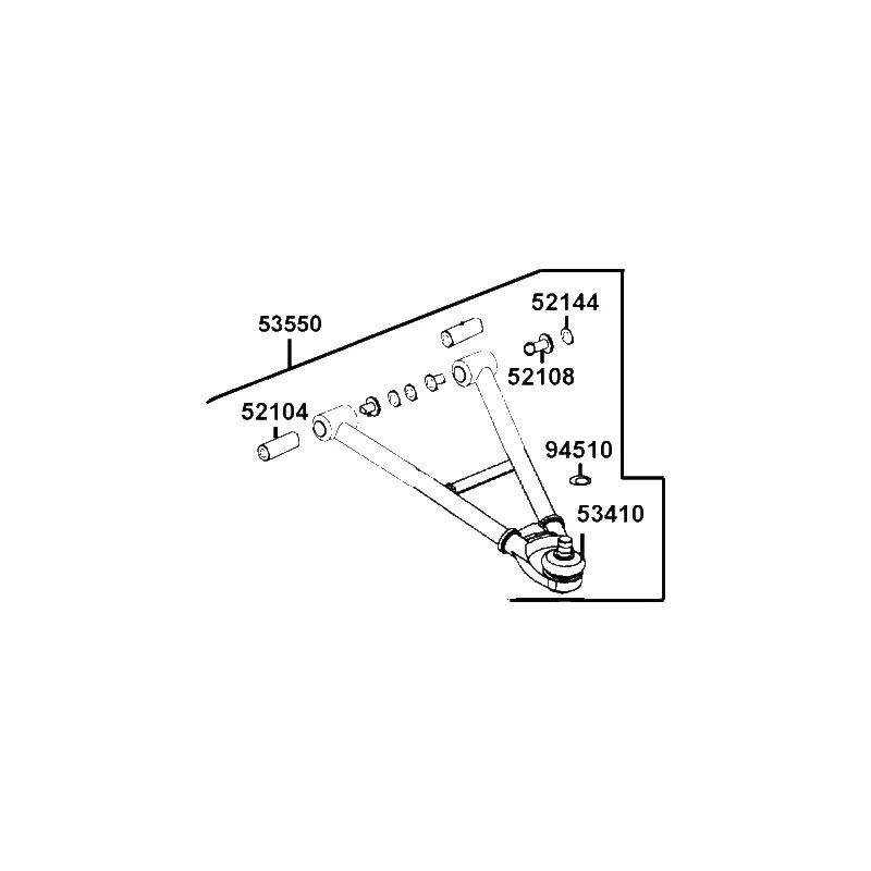 53550-AGA8-E00-N8S A-ARM ASSY .FR LOWER LH — diagram cutout