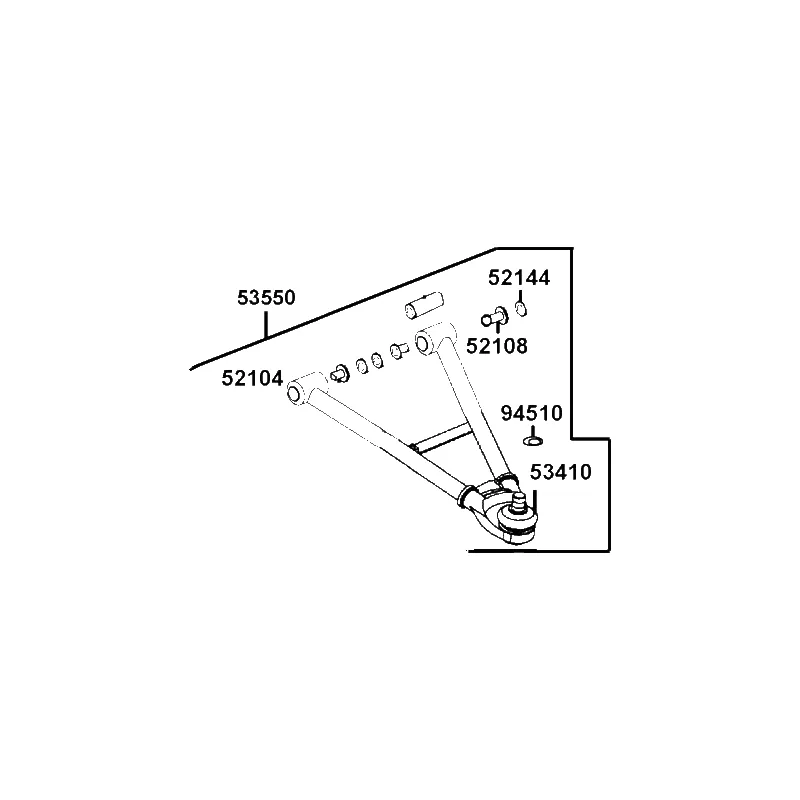 53550-ALC1-E01-MAS A-ARM ASSY FRONT LOWER L — diagram cutout