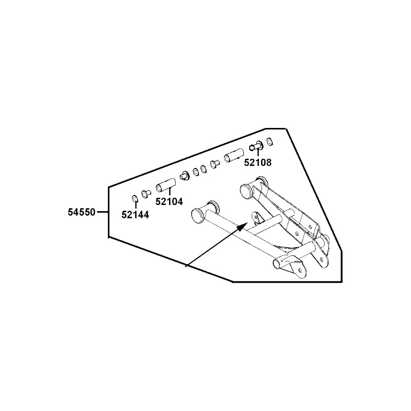 54550-ALC1-E01-MAS CONTROM ARM ASSY LOWER L — diagram cutout