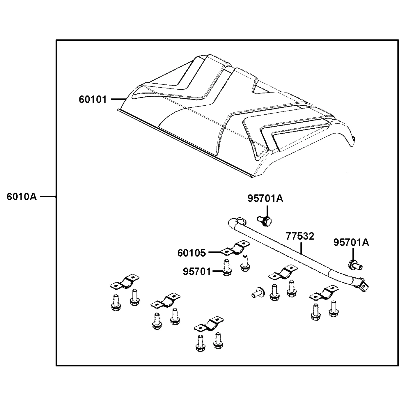 6010A-AFB9-305-N1R KIT PARTS SET (Black) — diagram cutout