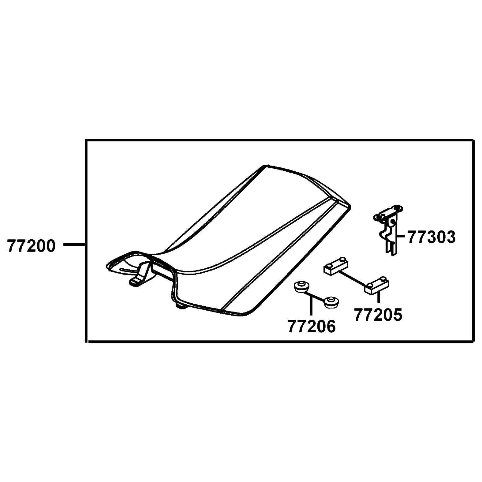 77200-LCA4-E00-T01 SEAT ASSY (REACH) — diagram cutout