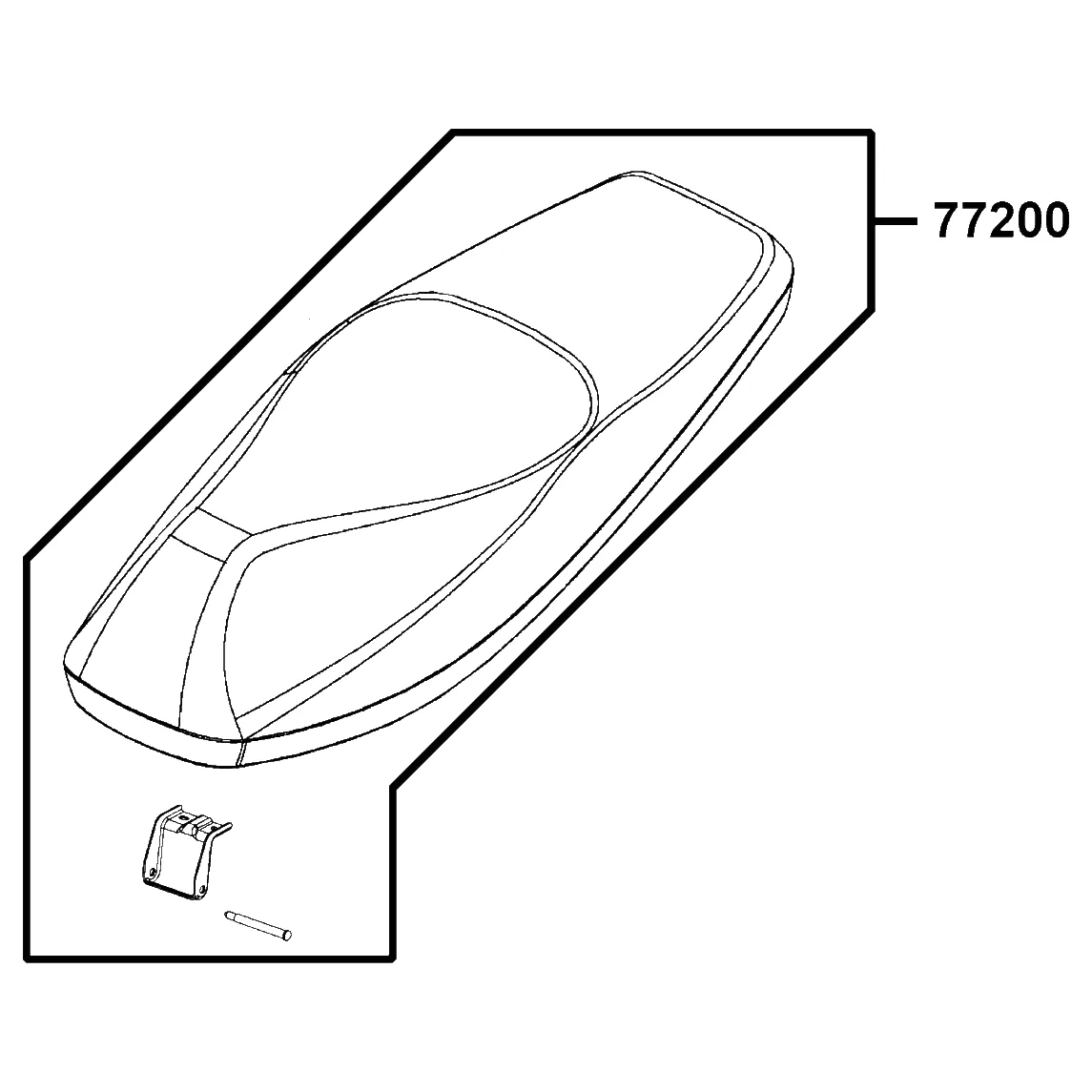 77200-LDF7-E10-T01 SEAT ASSY — diagram cutout