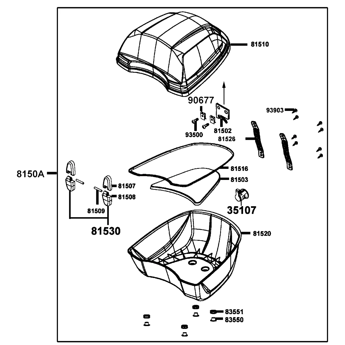 8150A-LGR5-E10-BJP RR BOX ASSY — diagram cutout