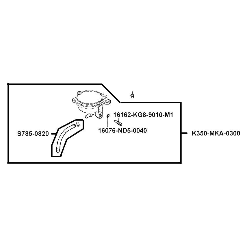 K350-MKA-0300 FLOAT CHAMBER BODY ASSY — diagram cutout