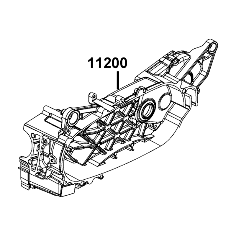 11200-AEB9-E00 CRANK CASE COMP LEFT — diagram cutout