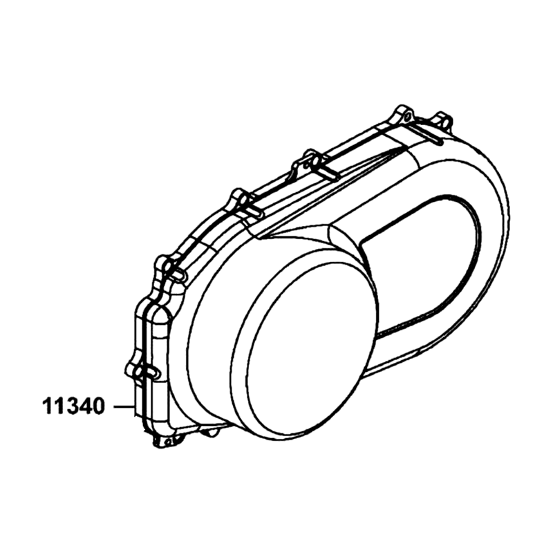 11340-LKM5-E00 COVER COMP L CRANK CASE — diagram cutout