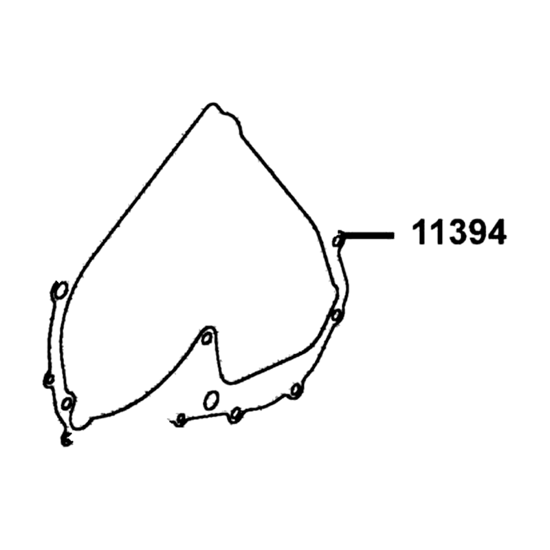 11394-PWB1-900 GASKET L COVER — diagram cutout