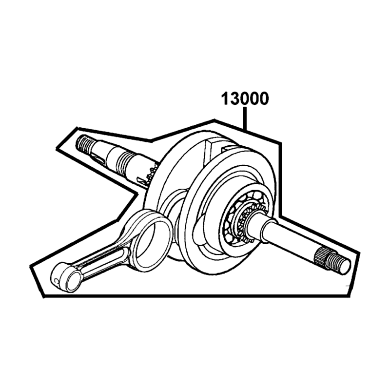 13000-LCA4-E00 CRANK SHAFT COMP — diagram cutout