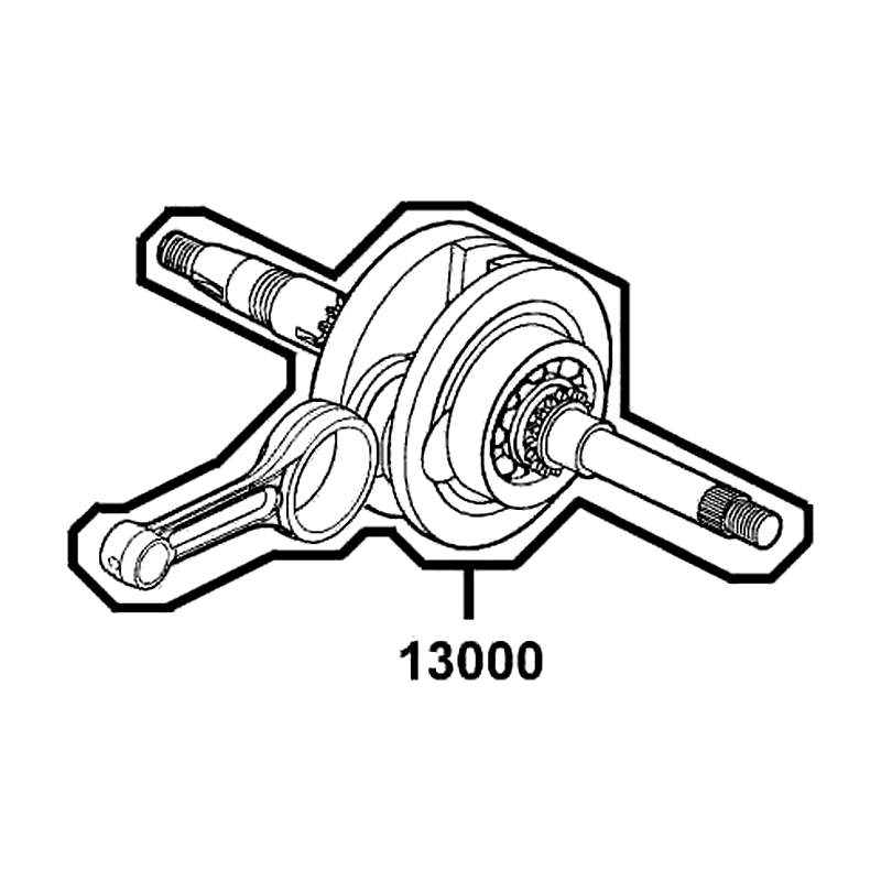 13000-LKC7-900 CRANK SHAFT COMP — diagram cutout