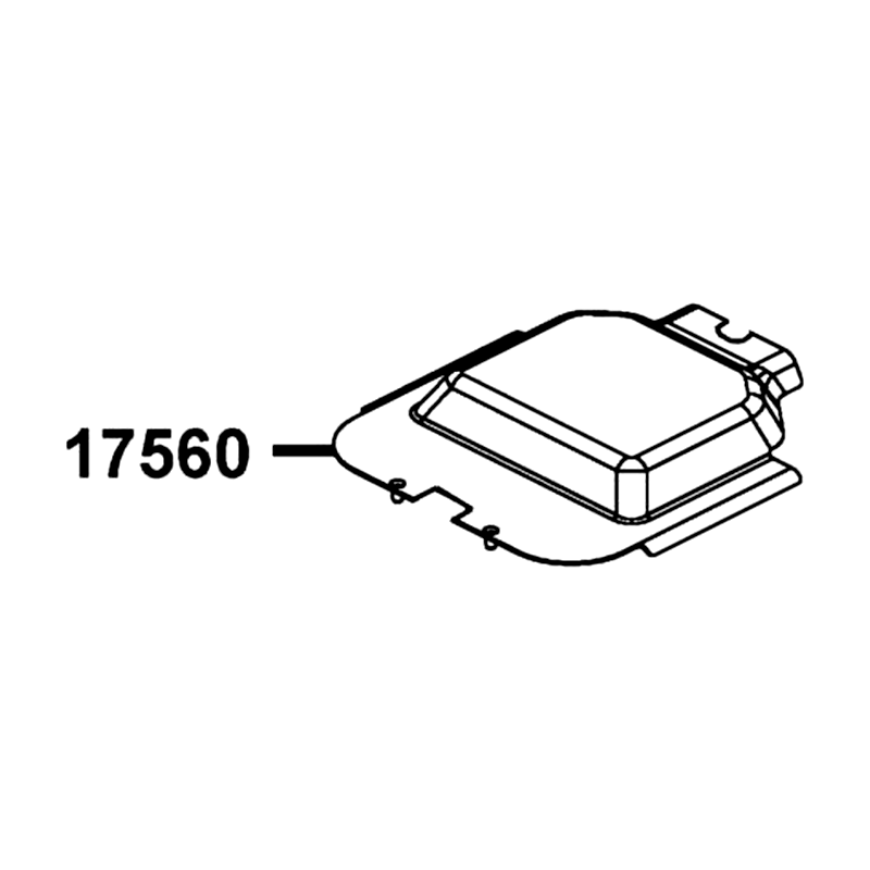 17560-LGC7-E00-N1R SHIELD HEAT (Black) — diagram cutout