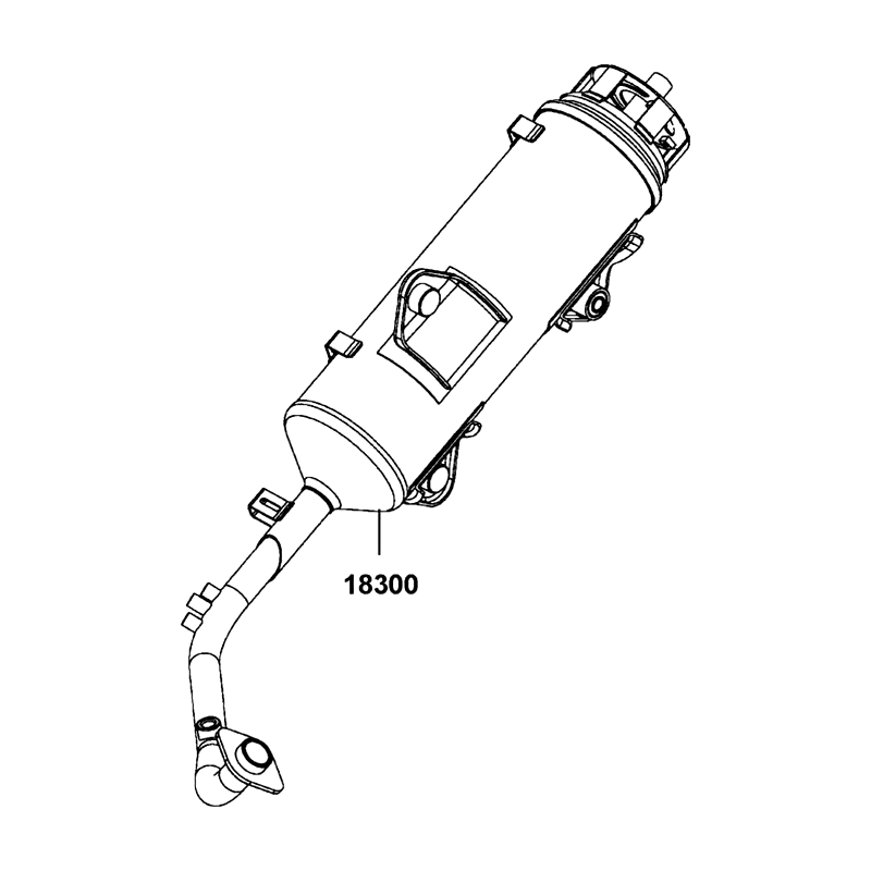 18300-BAA5-E00 MUFFLER COMP EXH — diagram cutout