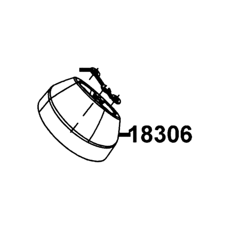 18306-LGR5-E10 TAIL CAP MUFFLER — diagram cutout