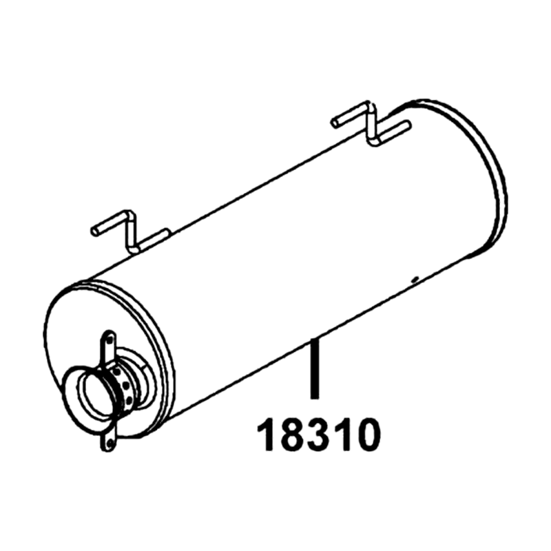 18310-LGC3-900 MUFFLER BODY - WELDMENT — diagram cutout