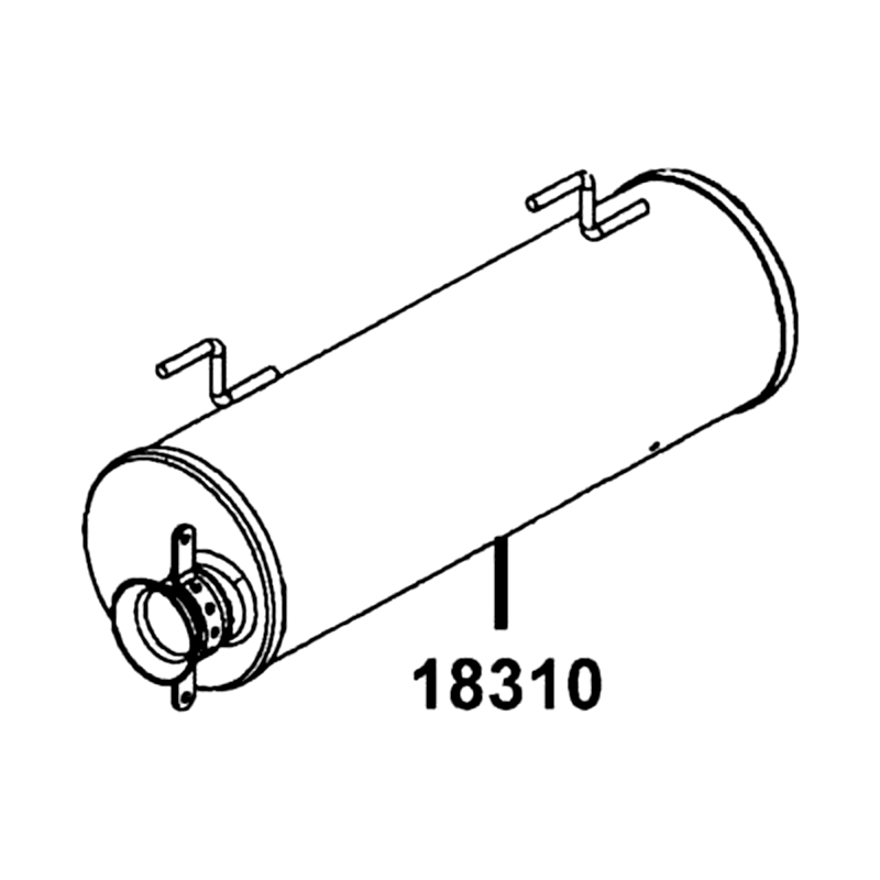 18310-LGC7-900 MUFFLER BODY - WELDMENT — diagram cutout