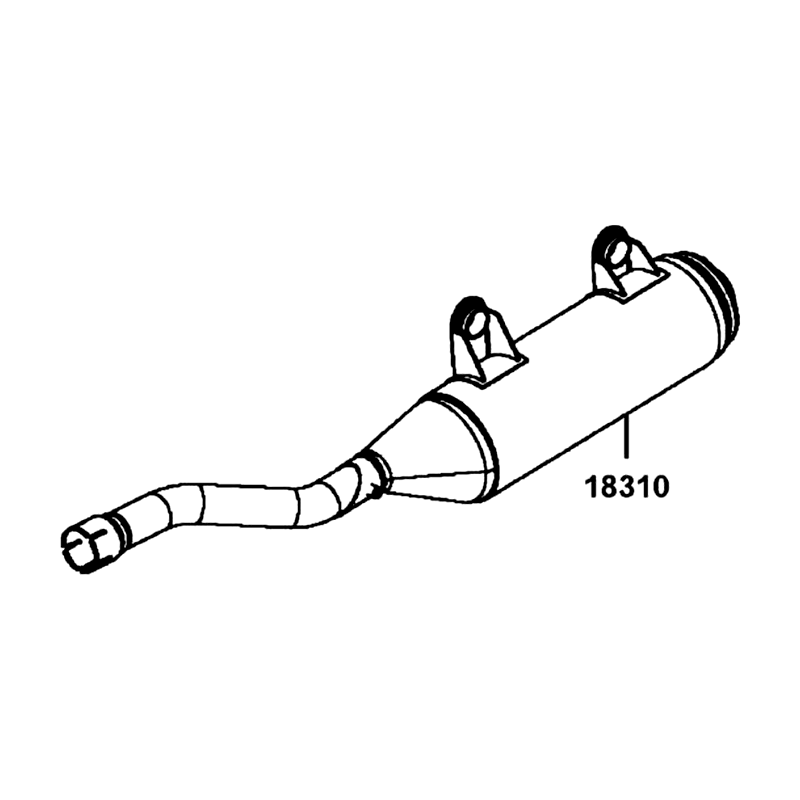 18310-LKM5-M30 MUFFLER COMP — diagram cutout