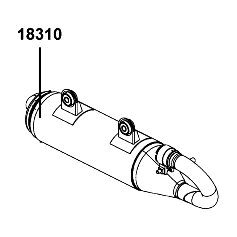 18310-LKM8-900 MUFFLER COMP — diagram cutout