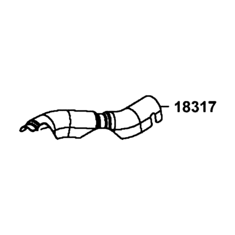 18317-LKM5-E00 PROTECTOR. A MUFFLER — diagram cutout