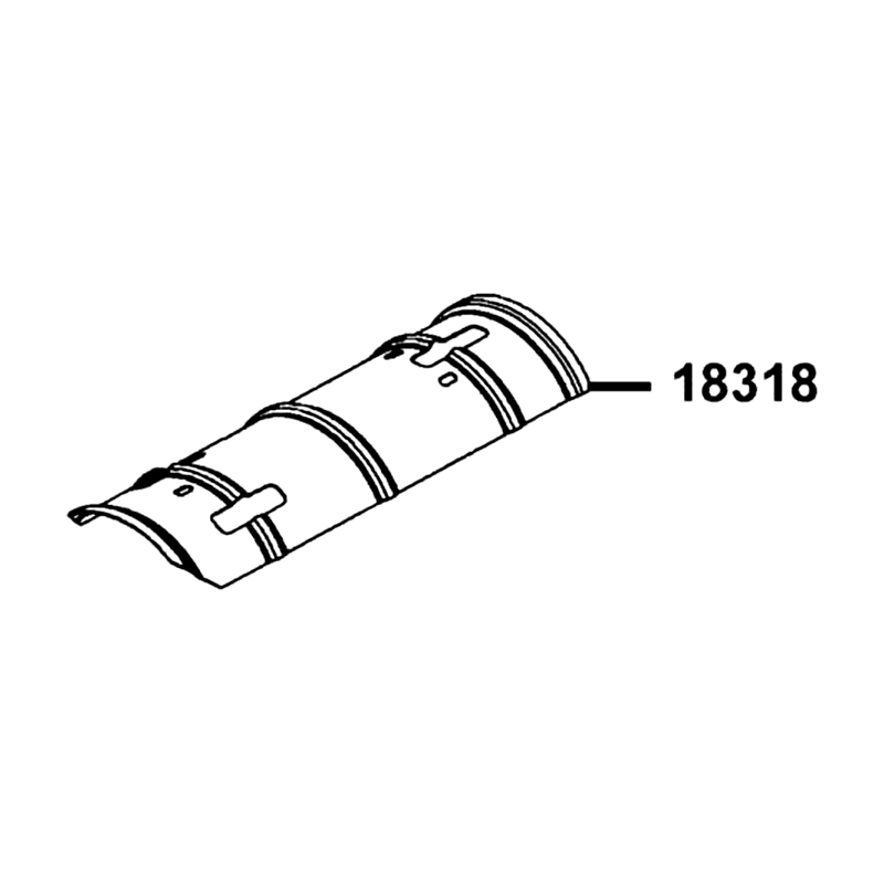 18318-PWB1-900 COVER MUFFLER — diagram cutout