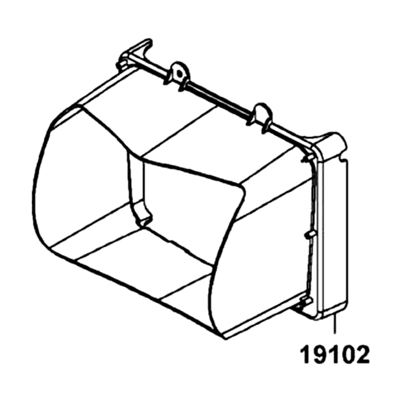 19102-ALC1-E00-N1R DUCT COOLING AIR (Black) — diagram cutout