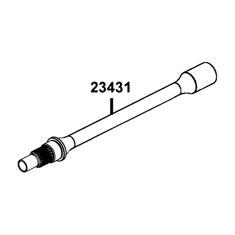 23431-PWB1-900 SHAFT FINAL DRIVEN FRONT — diagram cutout
