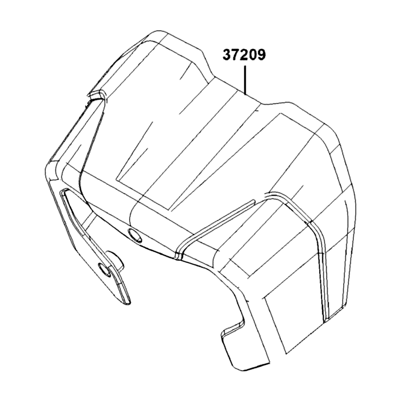 37209-AGJ5-E00-N1R COVER, METER (Black) — diagram cutout