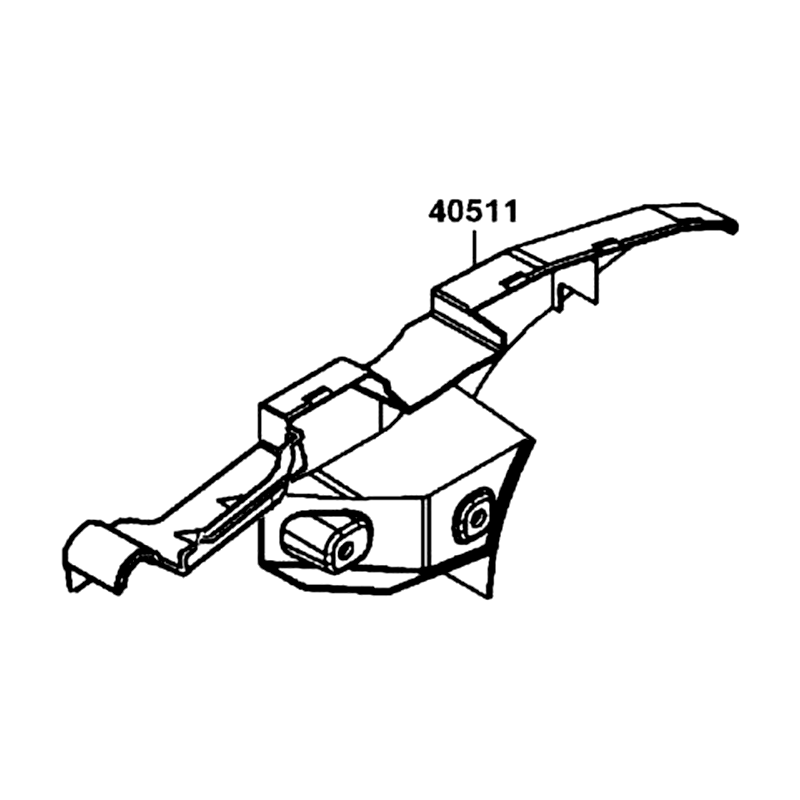 40511-LGC6-E01-N1R COVER UP B CHAIN (Black) — diagram cutout