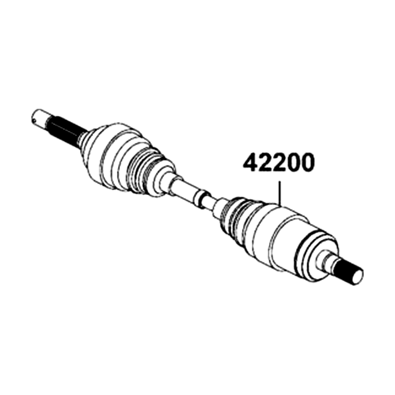 42200-ALE8-E00 HALF SHAFT RR — diagram cutout