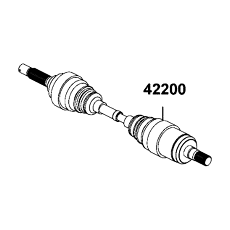 42200-ALE8-M00 HALF SHAFT RR LH/RH — diagram cutout