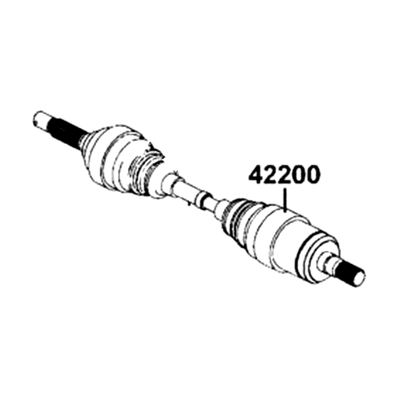 42200-LKM8-M00 HALF SHAFT REAR-RH — diagram cutout