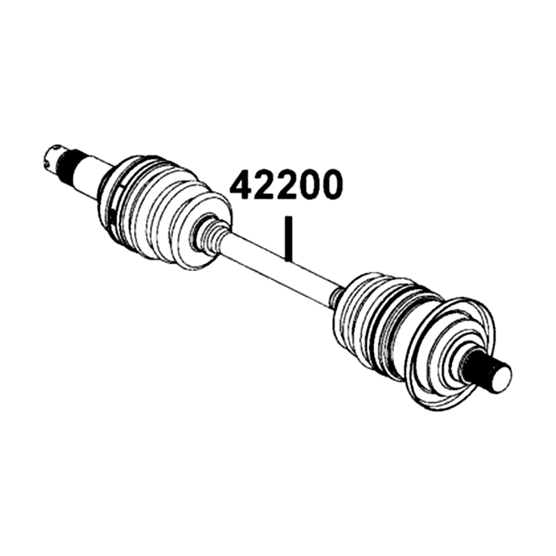 42200-ZXA6-M02 HALFSHAFT. REAR — diagram cutout