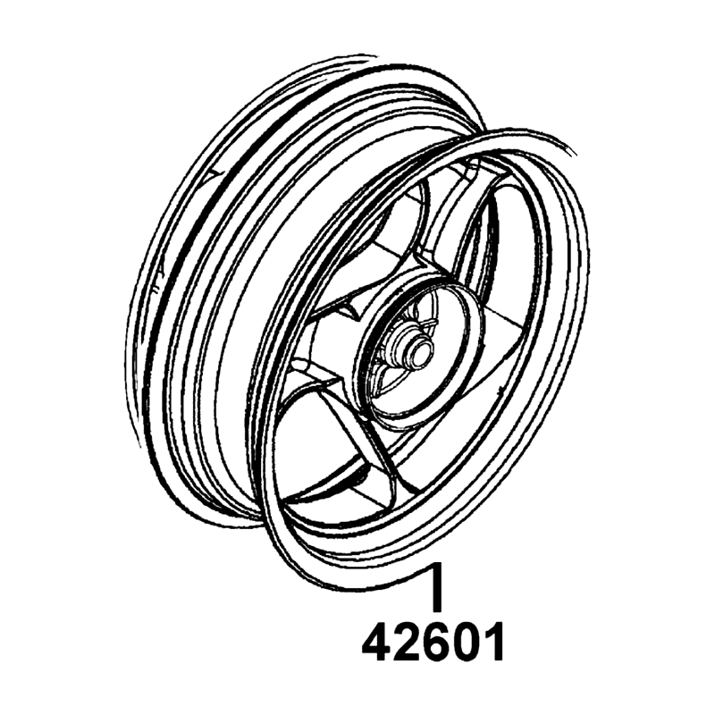42601-LDF7-E10-N1A WHEEL COMP RR CAST — diagram cutout