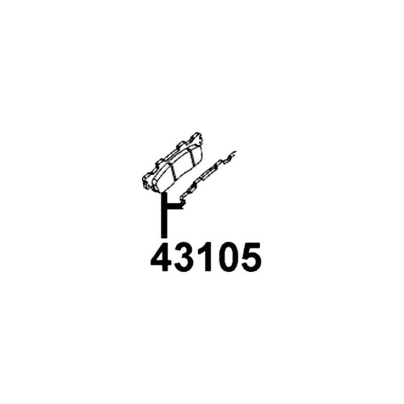 43105-ACC1-305 PAD SET (A+B) — diagram cutout