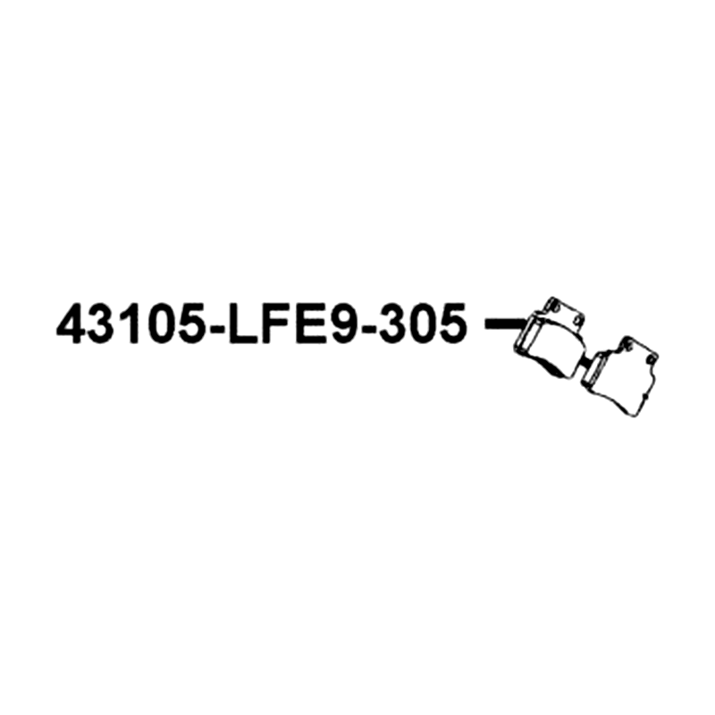 43105-LFE9-305 PAD SET — diagram cutout