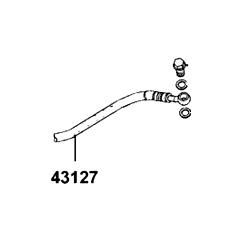 43127-AEC8-E00 HOSE ASSY, RR BEAKE (FOOT TO PGV) — diagram cutout