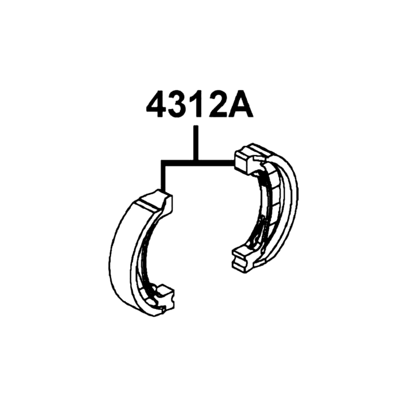 4312A-AKA5-800 SHOE ASSY RR BRAKE — diagram cutout