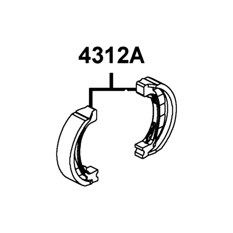 4312A-KUDU-C00 SHOE ASSY RR BRAKE — diagram cutout