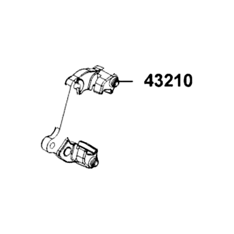 43210-LGE5-E00-N8A BRACKET FR CALIPER (Bright Silver) — diagram cutout