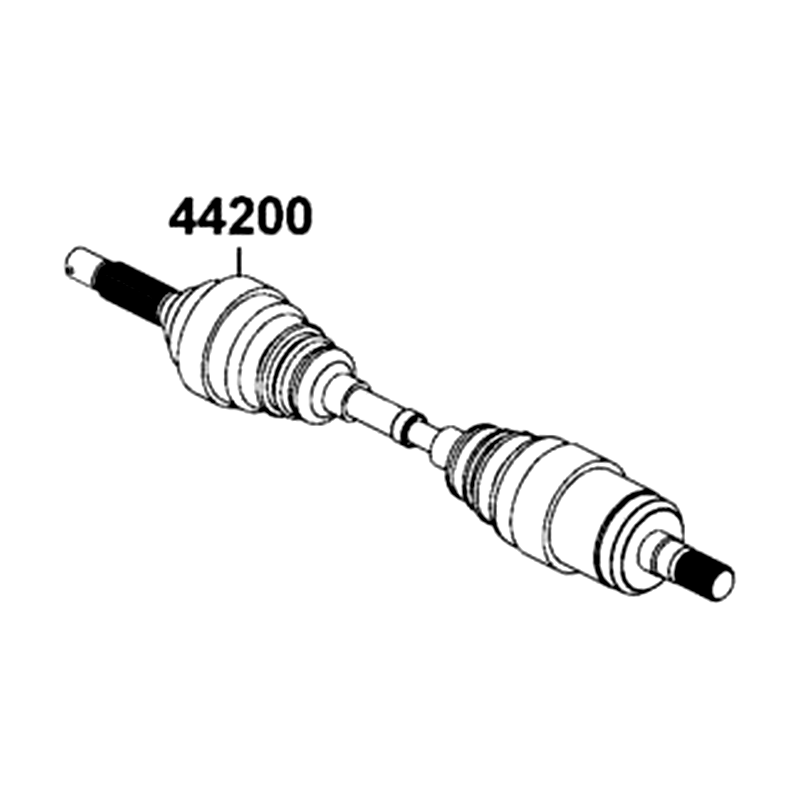 44200-ALE8-E00 HALF SHAFT FR R — diagram cutout